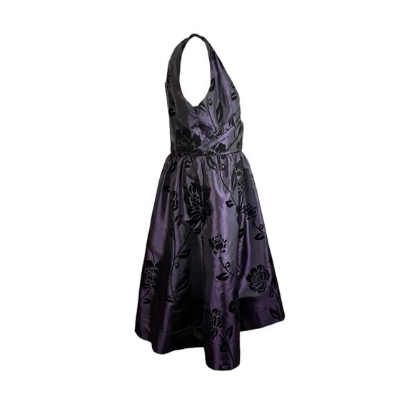 ModCloth Cocktail Dress Womens Size L Purple Wrap Flare Crinoline Party Silky - Picture 2 of 11